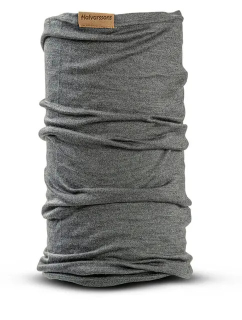 Halvarssons Buff/Tube Grå - Merinoull 
