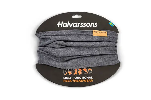 Halvarssons Buff/Tube Grå - Merinoull 
