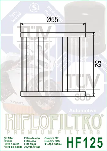 Hiflo HF125 Oljefilter Kawasaki Z250E ER250/EX305/KZ305 