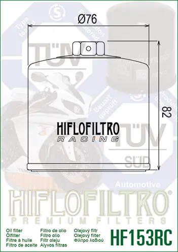 Hiflo HF153RC Racing Oljefilter Ducati Bimota/Cagiva/Gilera Scooter 
