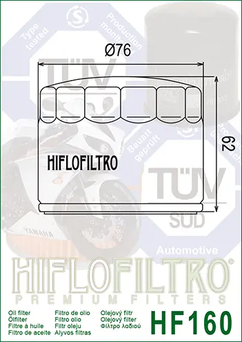 Hiflo 160 Oljefilter BMW/Husqvarna 2012-2013 