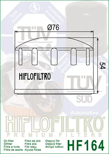 Hiflo 164 Oljefilter BMW/Kymco 