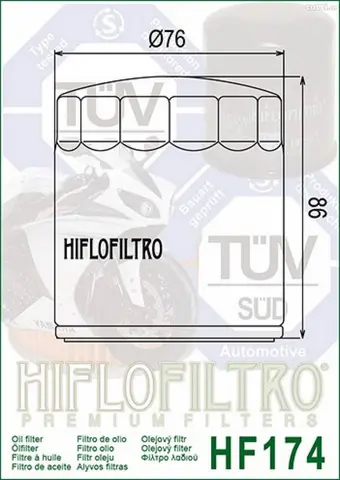 Hiflo Oljefilter Harley Davidson V-Rod - Chrome Night Rod, Street Rod