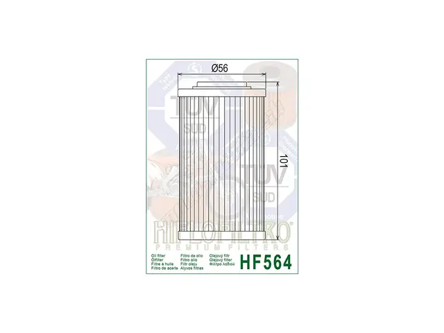 Hiflo HF564 Oljefilter Aprilia, Buell, Can-Am