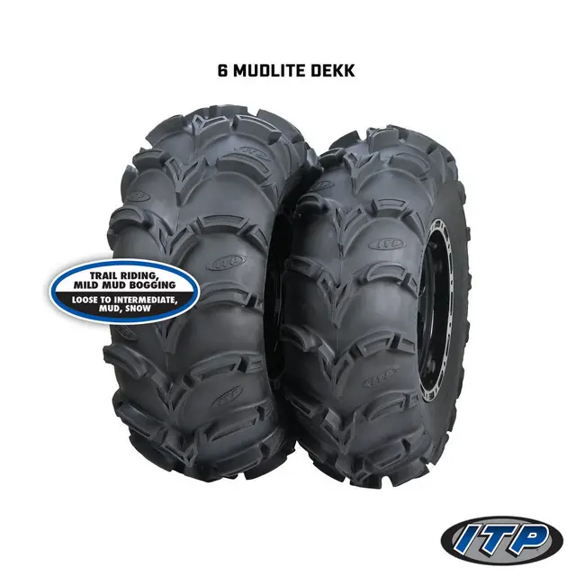 Hjulpakke 3 - Polaris 6x6 - 28"/12" ITP MudLite XL NHS, ITP SS212 