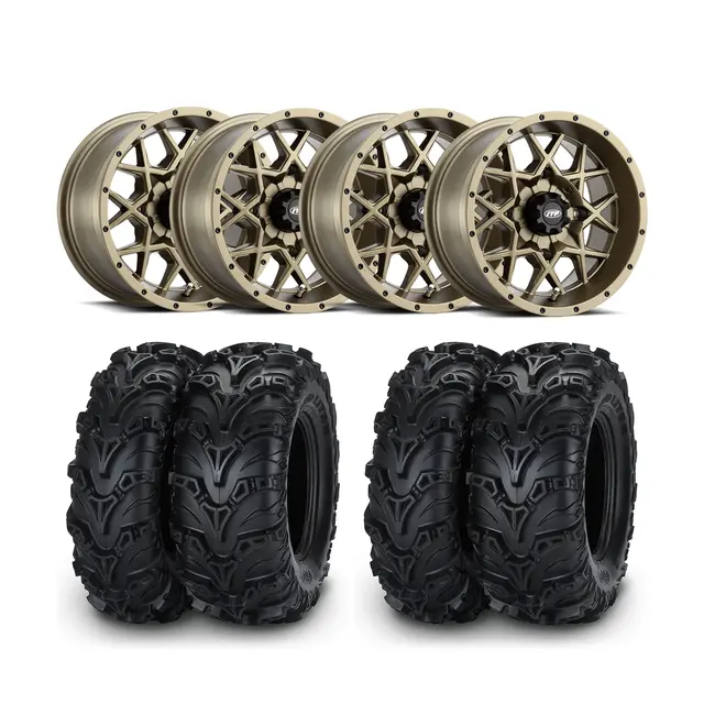 Hjulpakke 18 - Can-Am 4x4 - 27"/14" ITP Mud Lite 2 E4, ITP Hurricane Bronse 