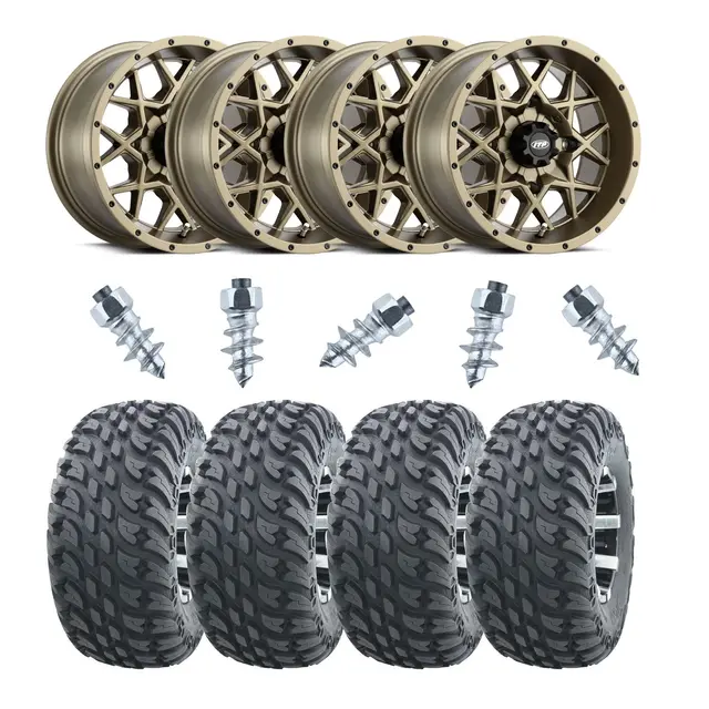 Pigghjulpakke 57 - Can-Am 4x4 - 26"/14" Wanda Storm E4, ITP Hurricane Bronse 