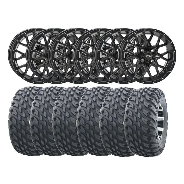 Hjulpakke 57 - Polaris 6x6 - 27"/14" Wanda VS3020 Storm E4, ITP Hurricane 