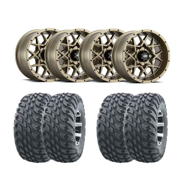 Hjulpakke 58 - Can-Am 4x4 - 26"/14'' Wanda VS3020 E4, ITP Hurricane - Bronse 
