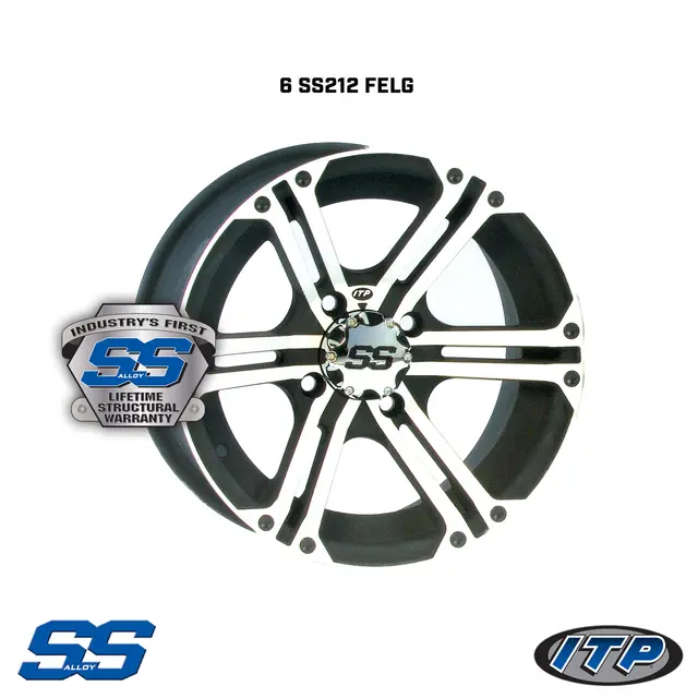 Hjulpakke 60 - Can-Am 6x6 - 25"/12" Wanda P3035, ITP SS212 - Matt Sort 