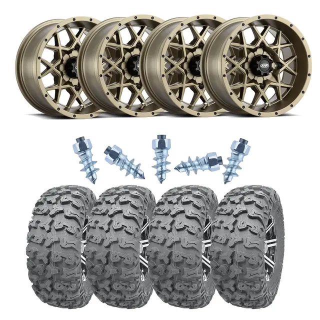 Pigghjulpakke 67 - Can-Am 4x4 - 30"/14'' Wanda P3036 E4, ITP Hurricane - Bronse 