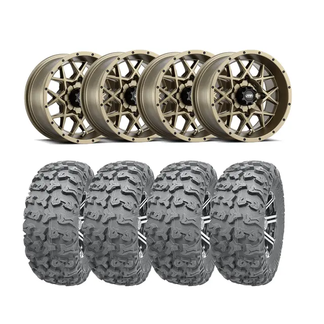 Hjulpakke 67 - Can-Am 4x4 - 27"/14'' Wanda P3036 E4, ITP Hurricane - Bronse 