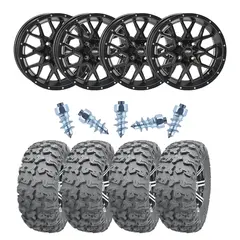 Pigghjulpakke 69 - Japansk 4x4- 28&quot;/14&#39;&#39; Wanda P3036 E4, ITP Hurricane - Sort