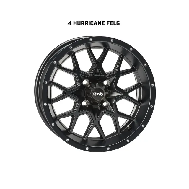 Pigghjulpakke 69 - Japansk 4x4- 28"/14'' Wanda P3036 E4, ITP Hurricane - Sort 