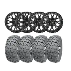 Hjulpakke 69 - Can-Am 4x4 - 28&quot;/15&#39;&#39; Wanda P3036 E4, ITP Hurricane - Svart