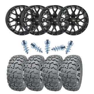 Pigghjulpakke 69 - Polaris 4x4 Wanda P3036 E4, ITP Hurricane - Sort