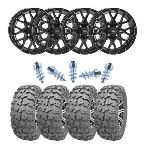 Pigghjulpakke 69 - Polaris 4x4 Wanda P3036 E4, ITP Hurricane - Sort