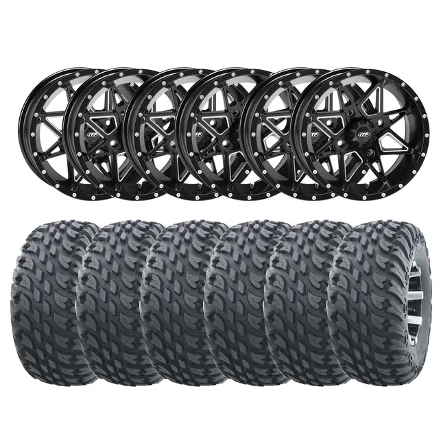 Hjulpakke 71 - Polaris 6x6 - 26"/14" Wanda VS3020 Storm E4, ITP Tornado 