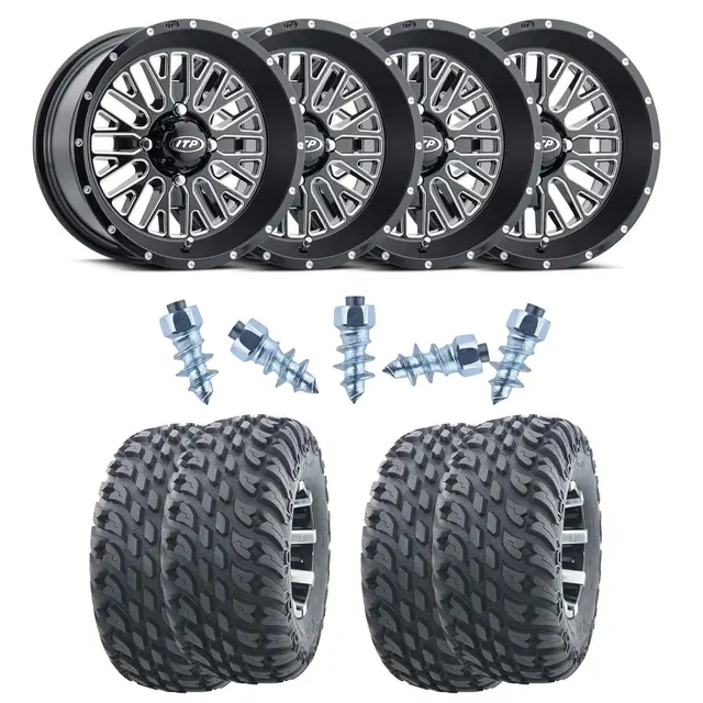 Pigghjulpakke 95 - Polaris 6x6 - 26"/14" Wanda VS3020 Storm E4, ITP Momentum 