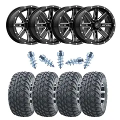 Pigghjulpakke 74 - Japanske 4x4 -26&quot;/14&quot; Wanda VS3020 Storm, MSA M41 Boxer- Sort