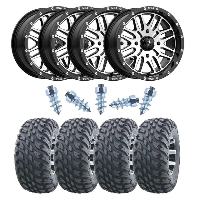 Pigghjulpakke 90- Polaris 6x6 - 27"/14'' Wanda VS3020 Storm E4, M38 Brute, +10mm 