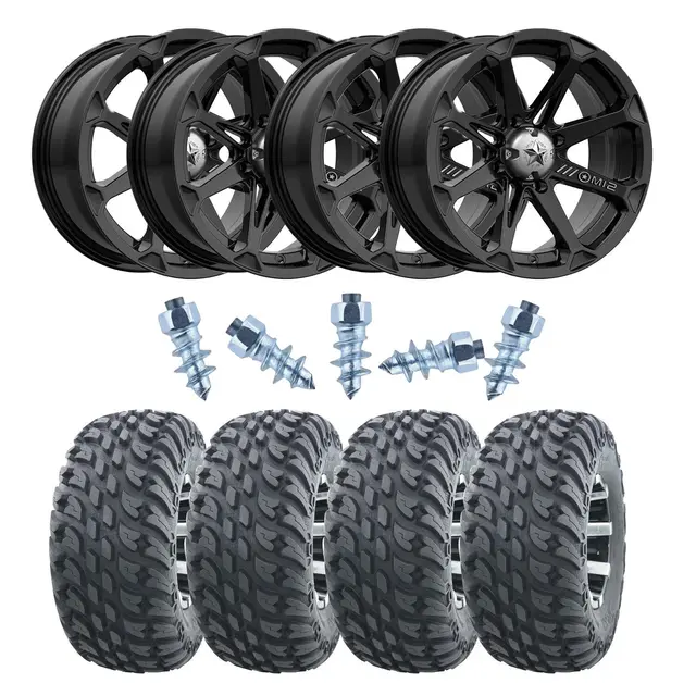 Pigghjulpakke 93 - Polaris 4x4 - 26"/14" Wanda VS3020 Storm E4, MSA M12 Diesel 