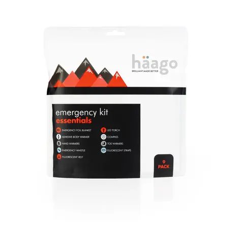 Häago Emergency Kit - 9 Deler Genial sikkerhetspakke