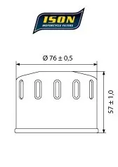 ISON 160 Oljefilter - BMW/Husqvarna F650GS,F800,K1200,K1300,S1000,900 
