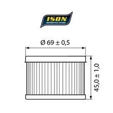 ISON 111 Oljefilter - Honda CB,CBR,CM,CX,TRX,VT '1979-2014 