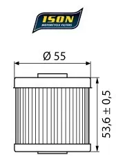 ISON 123 Oljefilter - Kawasaki KFX250,KL,KLE,KLF,KLX,Z 