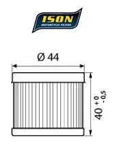 ISON 131 Oljefilter - Suzuki/Hyosung++ DR125,GS125,LT125,TU125 