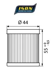 ISON 132 Oljefilter- Suzuki, Kawasaki++ Arctic Cat, Beta, Sym 