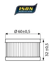 ISON 136 Oljefilter - Beta/Suzuki DR250,DR350,DR450,GN,GZ,SG,SP,TU,VL 