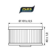 ISON 146 Oljefilter - Yamaha XS750,XS850,XS1100,VMX12,XVZ12T 