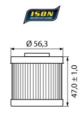 ISON 151 Oljefilter - Aprilia/BMW/KTM BRP - G650, F650,ETX,604,600,650,DS650 