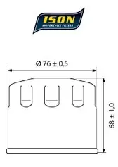 ISON 153 Oljefilter - Ducati, Cagiva 350cc - 1200cc 