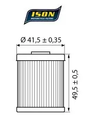 ISON 157 Oljefilter -  KTM/Polaris/Beta SX,XC,EXC,LC4,EGS,SM,SMC,SMR 