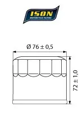 ISON 163 Oljefilter - BMW K75,R850,K1,K100,K1100,R1100,R1200.. 
