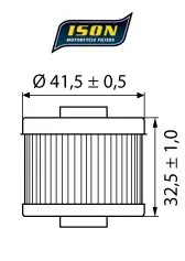 ISON 185 Oljefilter -Aprilia, Peugeot BMW - 125,150,250,C1,SR,RS 