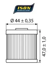 ISON 563 Oljefilter - Aprilia/Derbi/HQ+ Husqvarna 250/310/450/510/530/630 