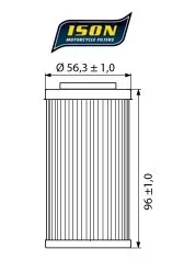 ISON 564 Oljefilter - Can-Am/Buell 1125CR,1125R,RS990,RT990,ST990 