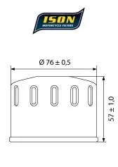 ISON 565 Oljefilter - Aprilia/Moto Guzzi 750/850/900/1200/1400cc 