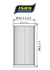 ISON 611 Oljefilter - BMW/HQ/Sherco 449/450 TC/TE 