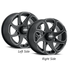ITP Twister Venstre F+B 14x7 4/156 - 5+2 Matt Sort, Retningsbestemt, Rock Armor