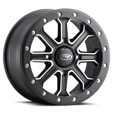 ITP Inertia - Can-Am, 4/137 Svart Matt, Beadlock, Rock Armor, 14"