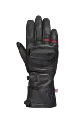 Ixon Pro Miles hansker Sort/r&#248;d L Fullskinn, CrossCore Primaloft Vanntett