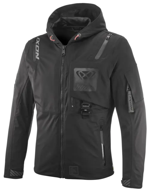 Ixon M-Quarter Jakke Sort L Laminert softshell, 4veis-stretch, Urban 