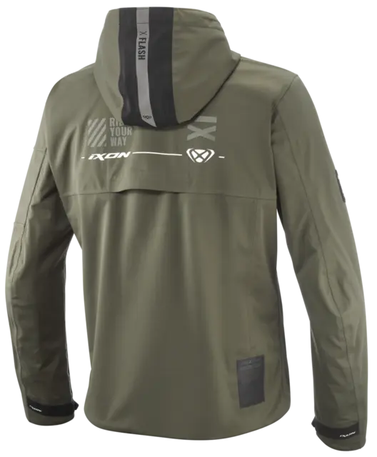 Ixon M-Quarter Jakke Khaki/Sort S Laminert softshell, 4veis-stretch, Urban 