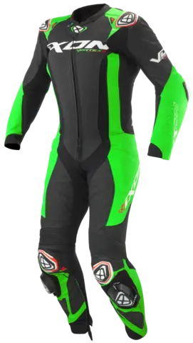 Ixon Vortex 3 Racing Sort/Grønn Racingdress ventilert Airbag ready