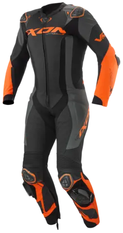 Ixon Vortex 3 Racing Sort/oransj Racingdress ventilert Airbag ready
